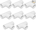 1 Inch Tee PVC Fitting 3 Way Connector, Furniture Grade Corner Fittings for DIY Building Furniture Greenhouse Shed Pipe Fittings Tent Connection (Pack of 8)