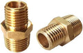 2pcs 1/4" NPT x 1/8" NPT Brass Nipple, 1/4 to 1/8 Adapter Fitting Reducing Solid Hex Brass Nipple, Brass 1/4 Male to 1/8 Male Reducer Brass Pipe Fittings for Extending and Connecting Pipes