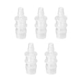 Quickun Plastic Hose Barb Reducer Fitting 5/16" to 5/8" Barbed Reducing Union Adapter Splicer Mender Joint Fitting (Pack of 5)