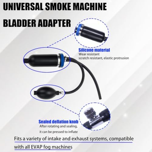 2 Pcs Universal Easy Intake Adapter, Automotive Smoke Machine Inflatable Bladder for 12V Vehicle Pipes Fuel Leakage Detector Diagnostic Tester