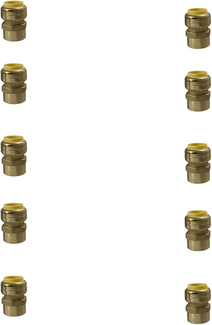 10 Pieces XFITTING 3/4" Push Fit Female Adapter, NPT Threaded