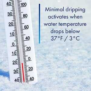Freeze Miser Outdoor Faucet & Spigot Freeze Protection – Patented Valve Shield, Activates at Water Temperature Below 37°F/3°C – Durable Winter Cover Alternative – Quick Install, Saves Water – 4 Pack
