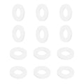 MECCANIXITY PTFE Flat Washers, 12Pack 24mm OD 12mm ID 3mm Thick Sealing Spacer Gasket Ring for Faucet Pipe Hose Bolt Machinery, White