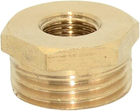 2pcs 1/8" NPT Male To 1/2" NPT Female Brass Reducer Thread Hex Bushing Brass Threaded Pipe Fitting,Hex Reducing Convert Adapter Pipe Fitting (1/8"*1/2")