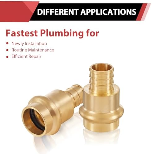 20 Piece EFIELD 3/4" Copper Press x 3/4" PEX Crimp Coupling Brass Adapters