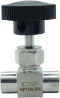 1 Piece Stainless Steel 304 Instrument Gas Needle Valve 1/8" NPT Female x 1/8 NPT Female