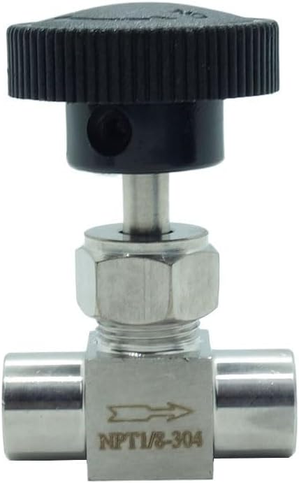 1 Piece Stainless Steel 304 Instrument Gas Needle Valve 1/8" NPT Female x 1/8 NPT Female