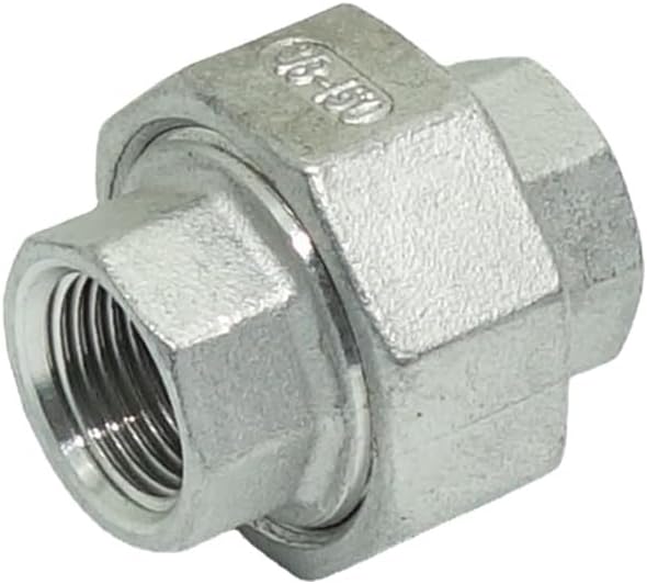 1 Piece Cast Pipe Fittings Threaded Union - 3/8" NPT Female Fitting Stainless Steel 304, Class 150