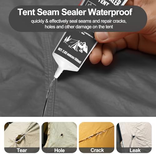 1DFAUL 120ml Tent Seam Sealer Waterproof, Seam Sealer Tent Sealant Repair
