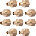 SharkBite 1/2 Inch Crimp Female Adapter, Pack of 10, Brass Plumbing Fitting, PEX Pipe, Copper, UC072LFA10