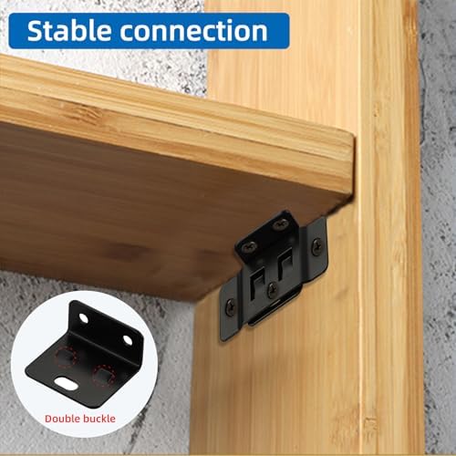 2-in-1 Snap in Locking Insert Brackets 20 Pack - L-Shaped 90° Angle Bracket