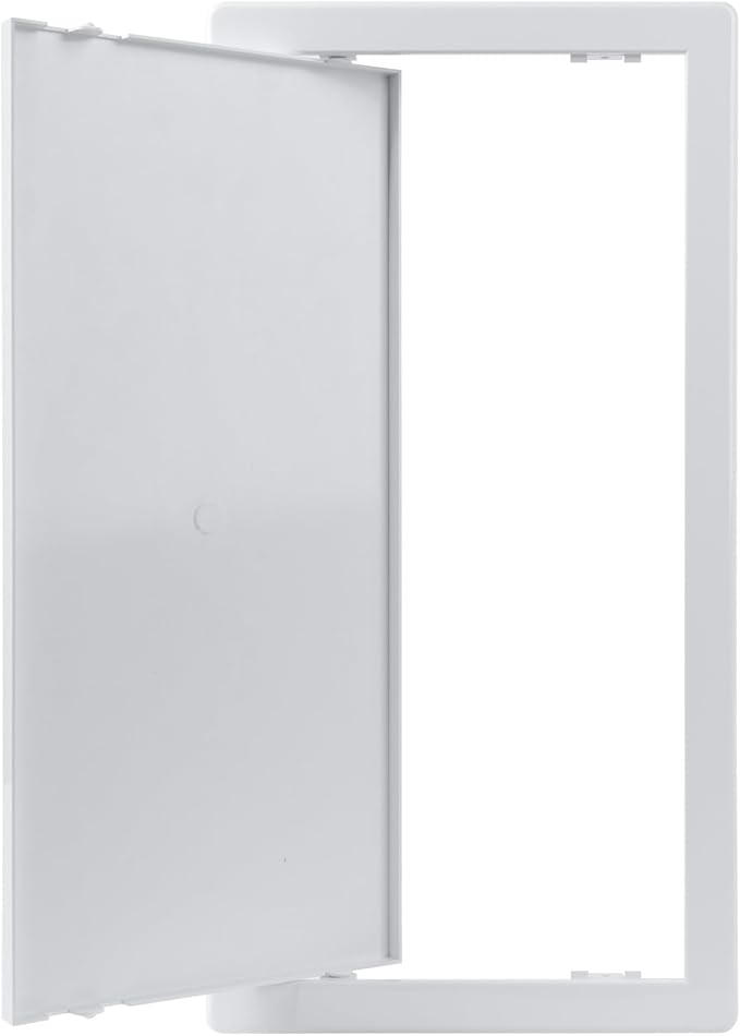 8 x 16 Inch White Square ABS Plastic Plumbing Access Panel - Indoor Wall Access Door for HVAC, Wall, Ceiling, and Drywall with Panel - Opening Box Door Cover - Easy to Instal