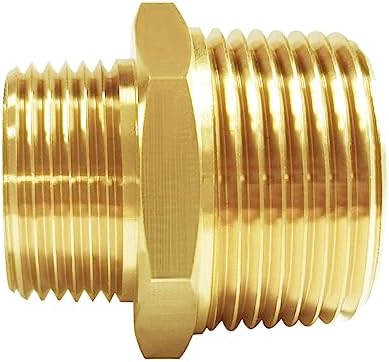Joywayus 1 Pack Brass 1" NPT Male to 3/4" NPT Male Pipe Fitting Adapter
