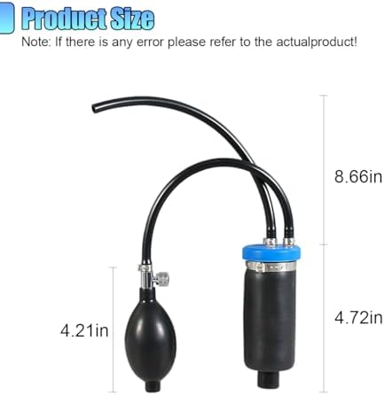 Universal Easy Intake Adapter, Car Smoke Machine & Pipe Fuel Leak Diagnostic Tester Tool, Vehicle Inflatable Bladder for 12V Vehicle EVAP Leakage Detection