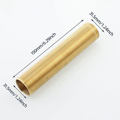 Faucet Fittings Nipple Locknut Kit Extension Threaded Pipe Longer Mounting Shank Single Hole 5.9inch length
