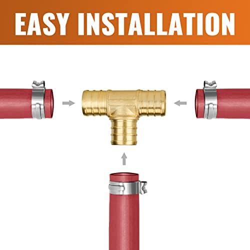 SUNGATOR 50-Pack 3/4 Inch PEX Tee Fittings