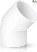 ZhiYo PVC Fitting Elbow 1 Inch 45 Degree 6-Pack, PVC Pipe Fitting Connector for Building Furniture, DIY Elbow Fitting for Pipe Connections, Pool Products, Greenhouse, Shed and Tent Connection