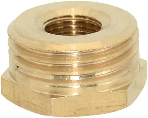 2pcs 1/8" NPT Male To 1/2" NPT Female Brass Reducer Thread Hex Bushing Brass Threaded Pipe Fitting,Hex Reducing Convert Adapter Pipe Fitting (1/8"*1/2")