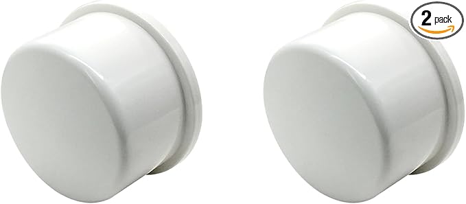 2PCS 2 Inch PVC Pipe End Cap Plug Adapter Pipe Fittings Slip Schedule(SCH) 40 for DIY Garden Shelf Home Industrial