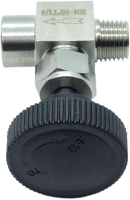 1 Piece Stainless Steel 304 Instrument Gas Needle Valve 1/4" NPT Male x 1/4 NPT Female