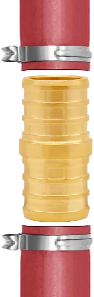 28PCS LF Brass 3/4 Inch PEX Coupling Barb Crimp Pipe Tube Fitting Kit (8PCS Straight + 8PCS Elbow + 8PCS Tee + 4PCS 4-Way)