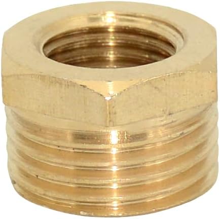 2pcs 1/4" NPT Male To 1/2" NPT Female Brass Reducer Thread Hex Bushing Brass Threaded Pipe Fitting,Hex Reducing Convert Adapter Pipe Fitting (1/4"*1/2")