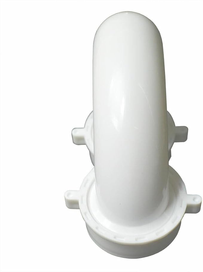 Replacement 1-1/2 Inch Plastic Tubular Slip Joint J-Bend with Nuts & Washers for Thrifco Plumbing 4401653