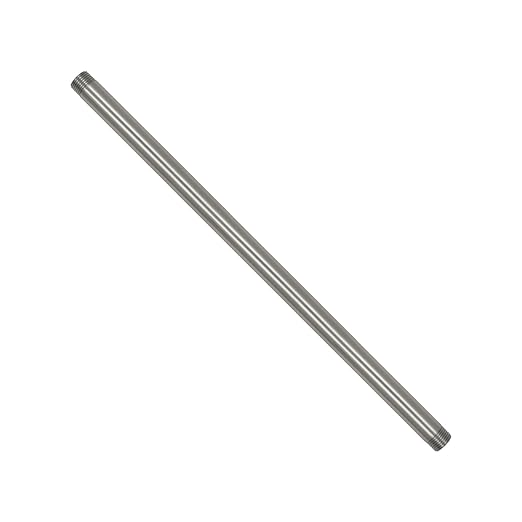Naiture Brass 1/2" IPS X 18" Long Heavy Duty Threaded Pipe Fitting Nipple, Brushed Nickel Finish