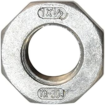 1/4" Male NPT to 1/8" Female NPT Female Reducing/Reducer Bushing Pipe Fitting,Adapter,Stainless Steel SS 304 Hex Bushing (1" Male to 1/2" Female)