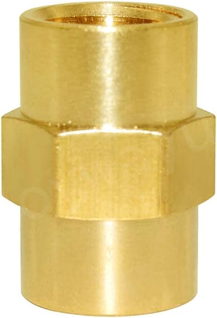 Joywayus Brass Pipe Fitting Hex Nipple Equal 2Pcs 3/4"NPT Male + 2Pcs 3/4"NPT Female Air Fuel Water (Pack of 4)