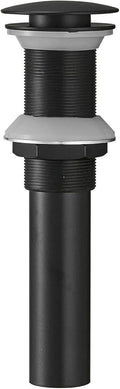 Bathroom Sink Drain Vessel Sink Pop Up Drain Without Overflow Black Commercial Vanity,Brass Metal Fits Standard Bathroom Sink Hole 1-1/2" to 1-3/4"