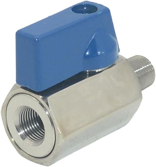 2 Pack Mini Ball Valve, Stainless Steel Female x Male NPT Thread Shut-Off Valve (1/4")