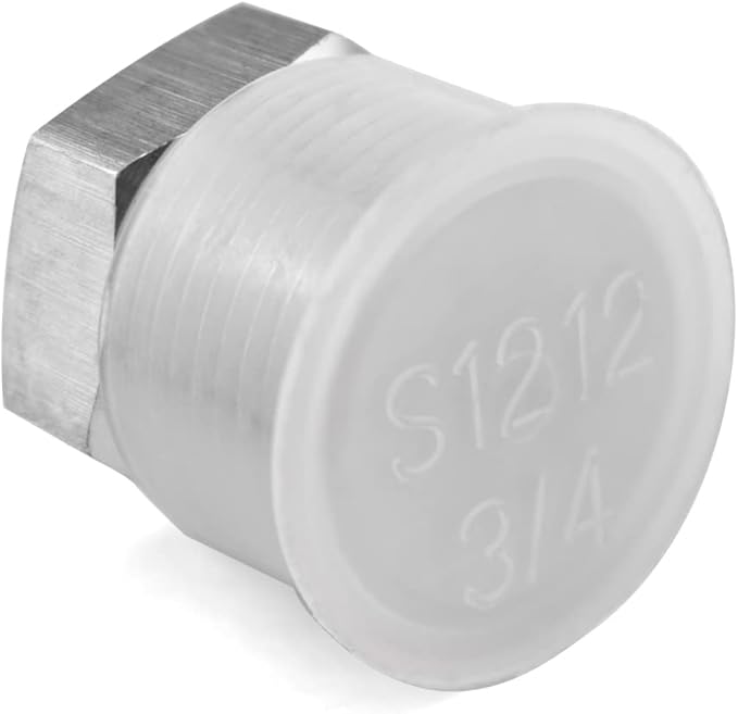 SDTC Tech 2-Pack Hex Head Pipe Plug Fittings 3/4" NPT Male Thread 304 Stainless Steel Socket Connector