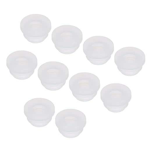MECCANIXITY 20Pcs Snap Rubber Grommet Plug Mount Dia 8mm ID 5.5mm Narrow Groove Width 2mm Seal Anti-Scratch for Electrical Box Cable Pipes Transparent