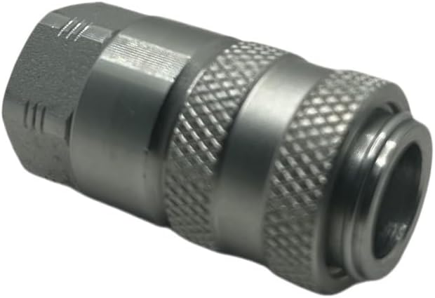 PD222 Series PD Steel Test Port and Diagnostic Equipment Quick Coupler with Female Pipe Thread, 1/8" Body Size, 1/8"-27 NPTF Thread Size, 1.8" Length