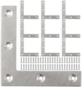 Alise L Flat Brackets for Wood,Corner Bracket Mending Plate,Brushed,10Pack