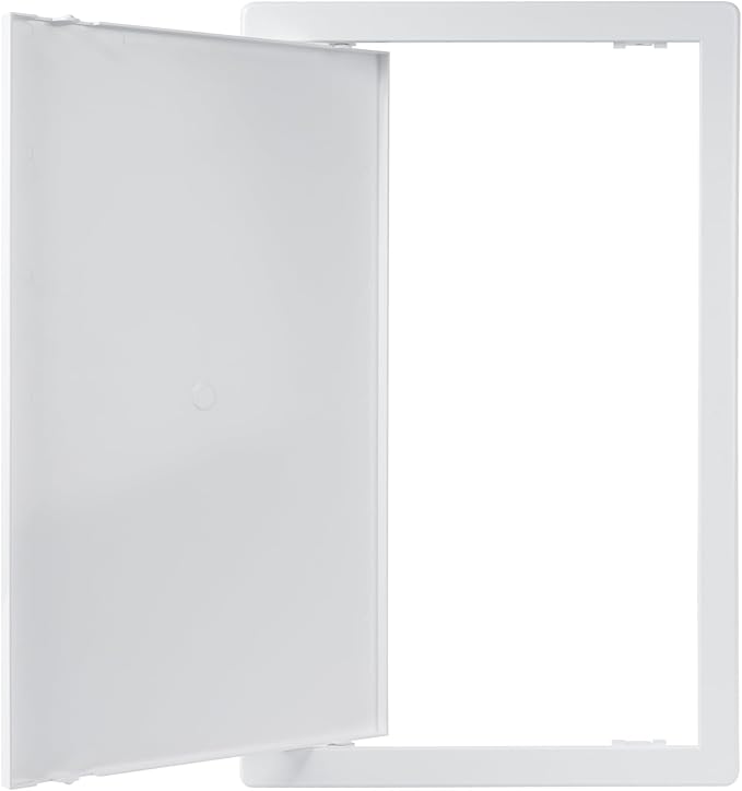 10x16 Inch White Access Panel – ABS Plastic Rectangular Wall & Ceiling Access Door for Plumbing Electrical HVAC – Easy Install Indoor Panel for Drywall, Home Improvement and Maintenance