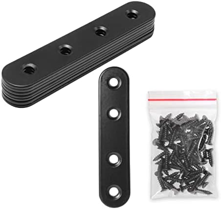 8 Sets 4 Inch Stainless Steel Flat Plate Straight Bracket