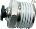 CDQBWQDJT 3 Pcs Pneumation Fitting 1/4" Tube OD Push To Connect X 1/2 NPT Pipe Male Connector