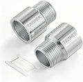 TAISHER 2Pcs 316 Nipple Cast Pipe,1"Male NPT x 1"Female NPT, 2"(L)