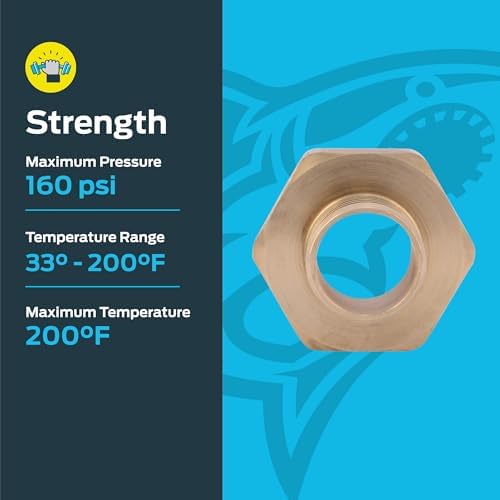 SharkBite 1 Inch Crimp Female Adapter, Brass Plumbing Fitting, PEX Pipe, PE-RT, UC094LFA