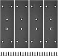 Bonsicoky 4Pcs Flat Straight Brace Brackets, 6.7 x 1.9 / 169 x 48mm