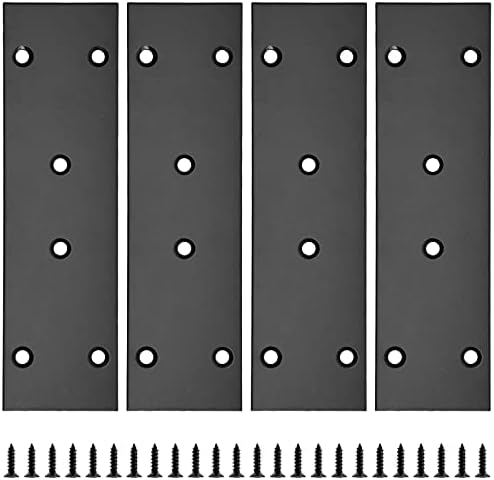 Bonsicoky 4Pcs Flat Straight Brace Brackets, 6.7 x 1.9 / 169 x 48mm