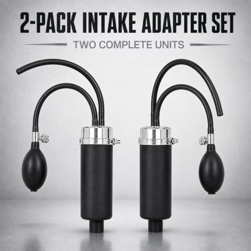 2PCS Universal Easy Intake Adapter with Inflatable Bladder, Silver