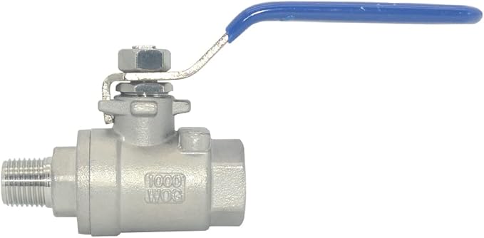 DAN SPEED Full Port Ball Valve Male x Female S304 Stainless Steel Heavy Duty for Water, Oil, and Gas,1000WOG (1/4inch)