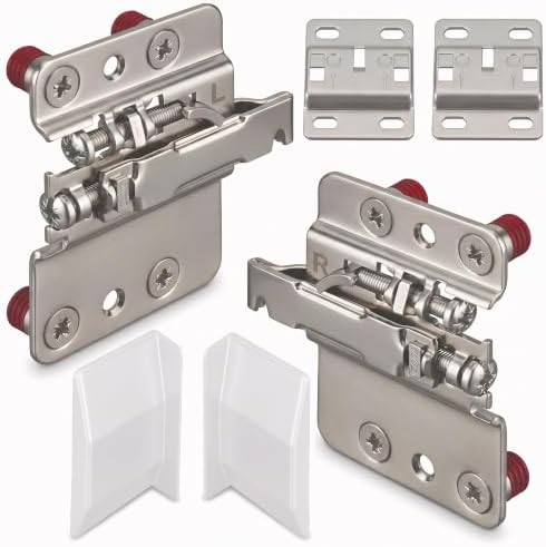 Cabinet Mounting Bracket Hanging Connector Pair – Adjustable Heavy Duty Wall Cabinet Hanger Brackets, Concealed Kitchen Cupboard Mount Hardware for Wall Cabinets, Wardrobe, Bathroom Storage