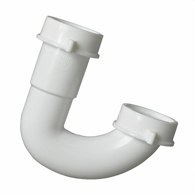Replacement 1-1/2 Inch Plastic Tubular Slip Joint J-Bend with Nuts & Washers for Thrifco Plumbing 4401653
