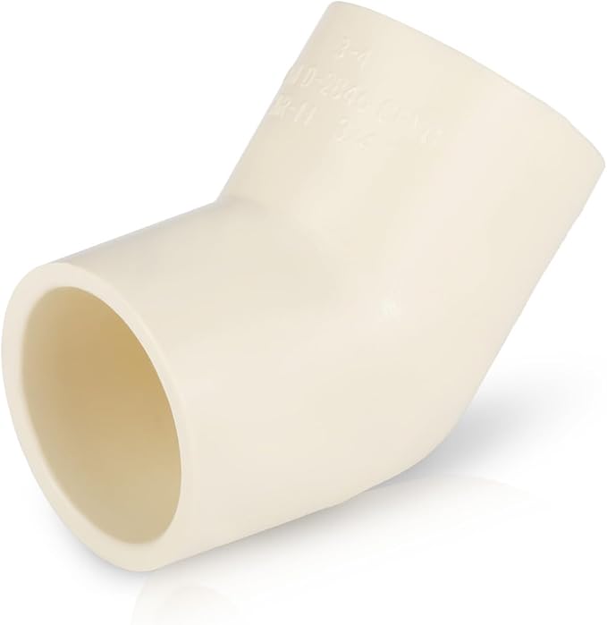 100-PACK EFIELD CPVC Elbow,3/4" Slip x Slip 45-Degree Elbow Fitting,(CPVC008-20-100PCS)