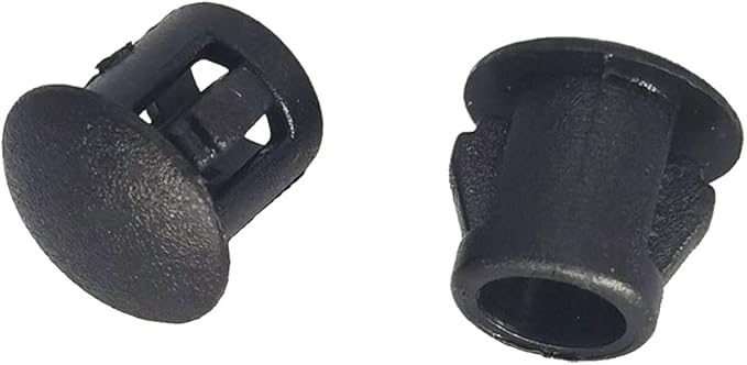 Hole Plugs 1/4" Plastic Flush Type Hole Plugs for 5.5-6mm Hole Snap in Locking Hole Tube Screw Caps Drilling Cover Plugs Fastener Covers for Kitchen Cabinet Furniture Black 100 Pack