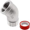 1PCS 45 Degree Elbow Fittings, 1" NPT Male Pipe to 1" NPT Female 304 Stainless Steel Pipe Fitting, Connector Coupler Apply to Outdoor/Garden/Industrial